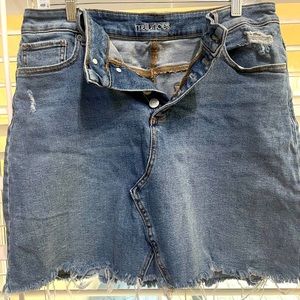 Denim skirt distressed size 14